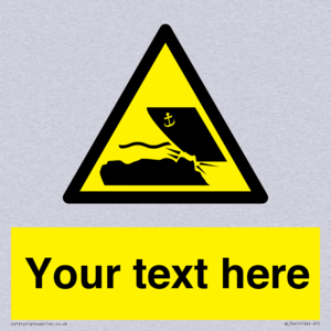 Custom Warning submerged objects in watercraft areas